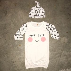 NEW baby Nightgown and Hat set/ cute and comfy 💕
